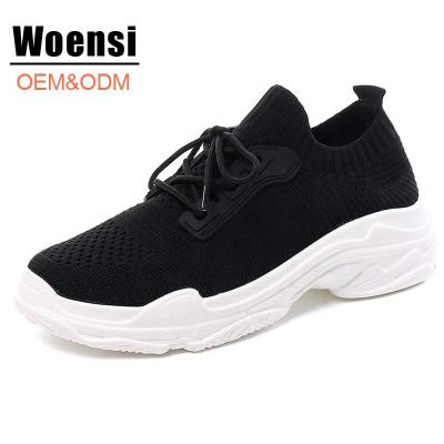 China OEM New Fashion Textile Women Fat Trainers Platform Sneakers Shoes Sports Ladies for sale