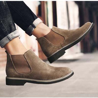 China Fashion Trend Autumn Winter Genuine Leather Ankle Chelsea Boots Men Shoes Classic Male Casual Motorcycle Boot for sale