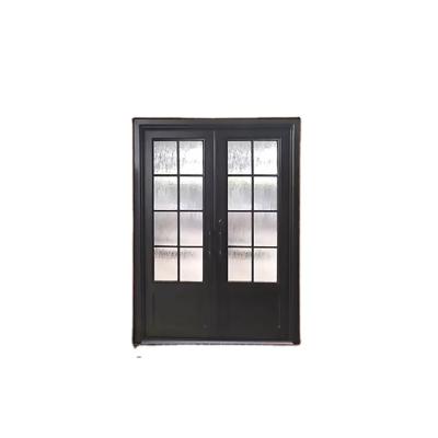 China Easily Assembled Glass Steel Casement Door Commercial Front Glass Casement Shop Casement Glass Door for sale