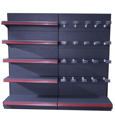 China Single-sided Wholesale Single Sided Adjustable Retail Store Supermarket Shelves With Hook for sale