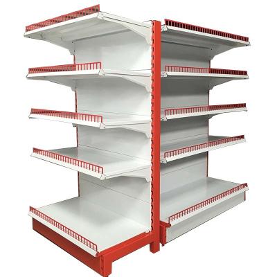 China Double-sided Fashionable Steel Double Sided Supermarket Equipment Rack Supermarket Display Shelf for sale