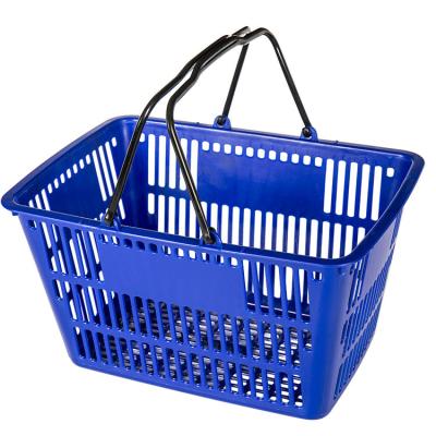 China Supermarkt Retail Store Grocery Factory Price Supermarket Plastic Stackable Shopping Baskets For Retail Stores for sale