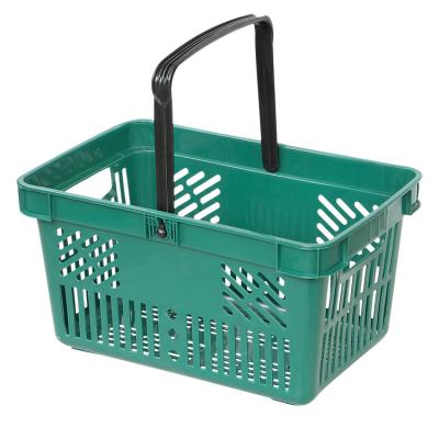 China Custom Supermarkt Retail Store Grocery Logo Luxury Single Handle Mal Logo Retail Supermarket Shopping Baskets for sale