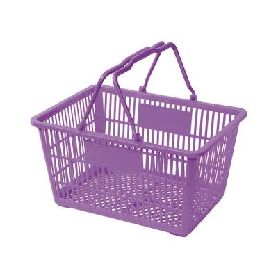 China Wholesale Supermarkt Retail Store Grocery Supermarket Plastic Flexible Shopping Baskets With Handle for sale