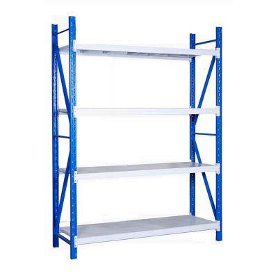 China Corrosion Protection Medium Duty Steel Warehouse Storage Rack Adjustable Industrial Shelving Shelves for sale