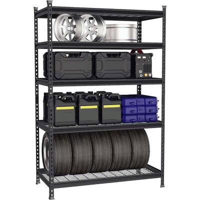 China Corrosion Protection Heavy Duty Metal Adjustable 48 X 24X 72 Garage Tire Storage Rack For Warehouse for sale