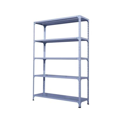 China Hot Selling Corrosion Protection 5 Layers Household Office White Corner Warehouse Storage Shelf Steel Rack for sale