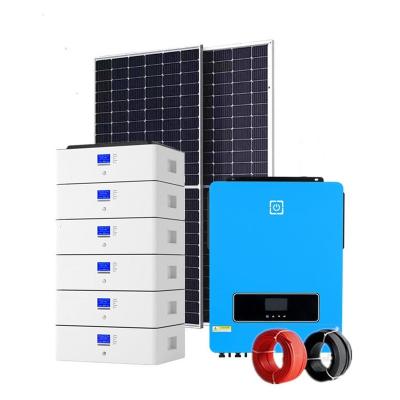 China China Professional Home 30kw Solar Power System Kit 10kw 20kw Three Phase Solar Hybrid System With Lithium Ba for sale