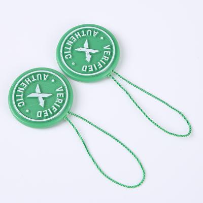 China Other PLA biodegradable plastic clothes lock pin twine loop tags garment seal rope etiqueta label tag for sale