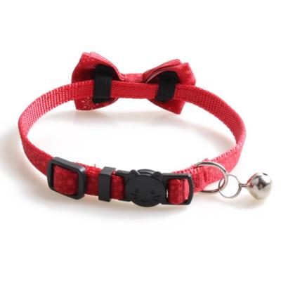 China Padded 2021 Good Quality Pet Collars Christmas Series Cat Collars Ribbon Bowknot Cat Collars With Bells for sale