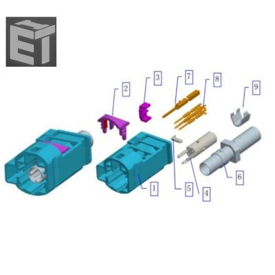 China 4pin female connector automotive automotive high-speed transmission to female hsdhsd lvds cable for sale