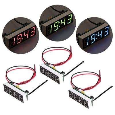 China RX8025 DS1302 led high-precision luminous vehicle clock high-precision clock module electronic clock temperature vehicle clock module for sale