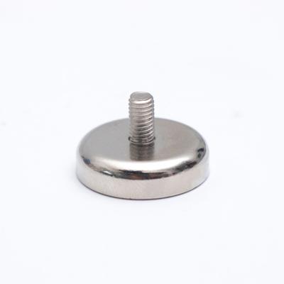 China Metal Customized Super Quality threaded NdFeB pot magnetic sucker Magnetic hook assembly for sale