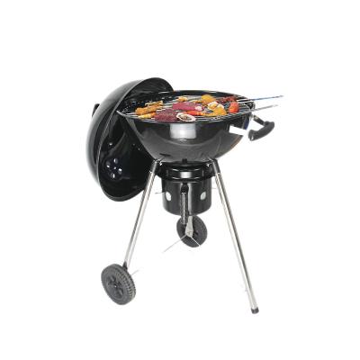 China Adjustable Height 17/22 Inch Grill Black Apple Carbon Weber Style Three Leg Charcoal Grilling Smoker Round Outdoor Kettle Cart BBQ Grill for sale