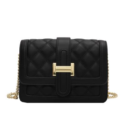 China Fashion Hot Sales Horizontal Square High Grade Material Chain Shoulder Bags for sale