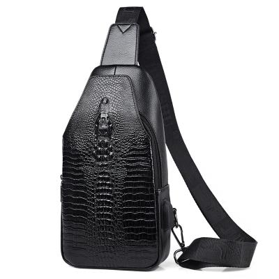 China Daily carry supply high quality fashionable men's bag crocodile cross bag for leisure tourism fashion trunk bag for sale