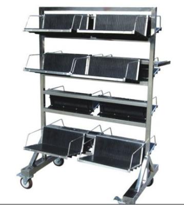 China Vertical SMT Magazine Rack , ML-8604 ESD PCB Trays Carts For PCB Storage for sale