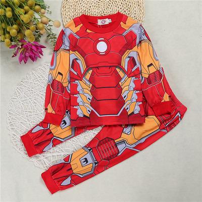 China Spring Autumn Cartoon Character Toddler Kids Pajamas Breathable Clothing Set 2 Pcs Pj Sets 100% Cotton Pajamas For Kid Boys for sale