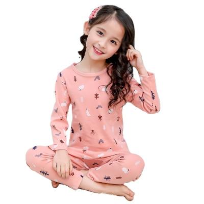 China Wholesale Kids Thermals Warm Sleepwear Cartoon Cotton Kids Pajamas Set For Autumn Winter for sale