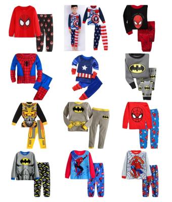 China Factory direct thermal children's round neck long sleeve boy and girl sleepwear cartoon printed cotton child's pajamas for sale