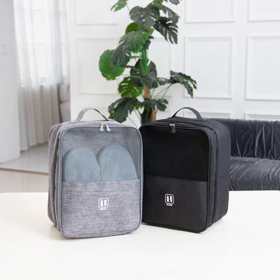 China 2021 Fashion New Arrival Gray Life Big Size Storage Bag Custom Black Travel Shoes Bag Polyester Storage Bag With Zipper for sale