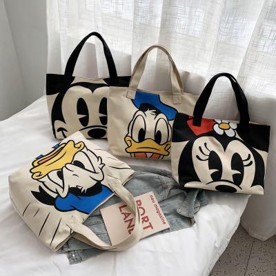 China 2021 New Arrival Fashionable Luxury Canvas Cartoon Durable Tote Bag Shopping Handbag Manufactures for sale