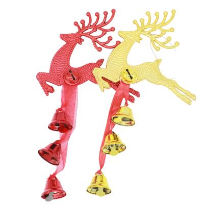 China Christmas Ornaments Reindeer Bell Hanging Door Christmas Tree Hanging Decorations for sale