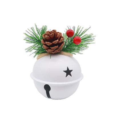 China Chimeras Holiday Decorate 90mm White Star Jingle Chime Christmas Tree Table Party Decoration Large Jingle Chime Christmas Decorations Gift for sale