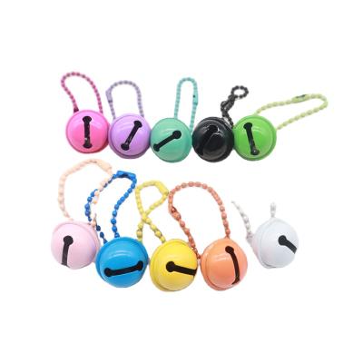 China Cute Candy Color Paint Bell Props Accessories Bag Pet Pendant Chime Jingle Key Chain for sale