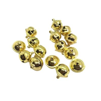 China Jingles Christmas Tree Decorations 11mm Gold Metal Jingles Christmas Tree Decorations 11mm Loose Beads DIY Necklace Necklace Gift Pendant Chimes for sale