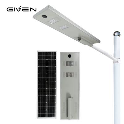 China Suitable Garden Community IP65 Waterproof Aluminum 80W All In One Solar Street Lamp for sale