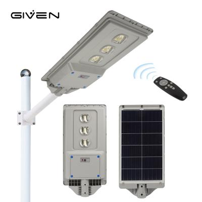 China Outdoor Garden IP66 Waterproof 100W PC ABS All In One Solar Integrated Street Light for sale