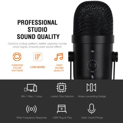 China Wholesale Podcast Studio Game Studio Condenser Recording Microphone with Sound Card for sale