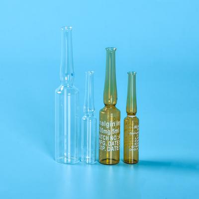 China 2ml 3ml 5ml 10ml 15ml 20ml 30ml disposable vitamin ampoule bottles with logo printing for sale