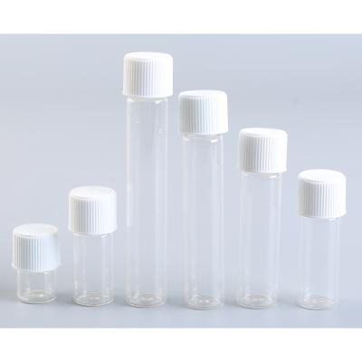 China Custom mini clear glass tube child resistant bottle with cork lab used glass vial for sale