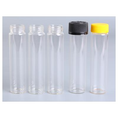 China Custom Cork candy Glass pre roll tubes bottle clear glass pill bottle lead-free glass control bottle for sale