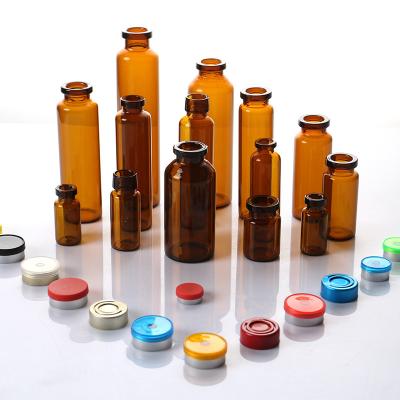 China Export penicillin bottle antibiotic medicine clear amber glass vial bottles price for sale