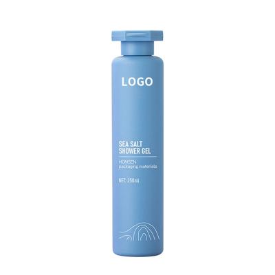 China 250ML HDPE  Flip Cap Plastic Bottle Straight Toner Lotion Bottle Set Bottle Daily  Cosmetic  Packaging for sale