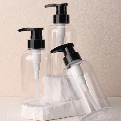 China 500ML 300ML PET Cosmetic Bottle Pump cap For Body wash and Shampoo  lotion packaging Bottle for sale