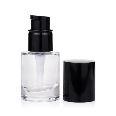 China The new 15 ml square shoulder thick foundation bottom duck mouth glass frosting transparent dropper bottle of cosmetic packaging for sale