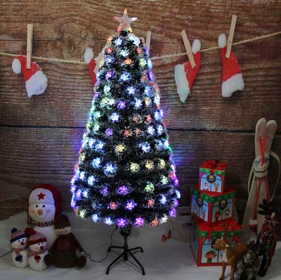 China 2022 Luxury Fiber Optic Artificial Christmas Tree Custom Mixed Material Fiber Factory Fiber Optic LED Fiber Christmas Tree PVC for sale