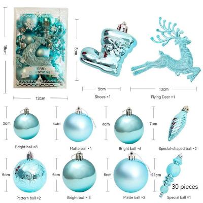 China Luxury Christmas Decoration Ball Set Of 30 Pieces Whole 6cm Xmas Bauble From PS Kg Christmas Decoration Factory for sale