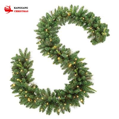 China Fashionable Factory Direct Luxury Christmas Decoration Supplies PVC Garland With Light Artificial Luminous Ball Shaped Material for sale