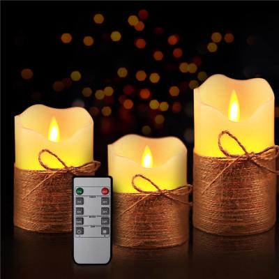 China Birthdays KangGang Christmas Decoration Sublimated Diameter 7.5cm Flameless Candle Remote Control Led Hot Electronic Candle With String for sale