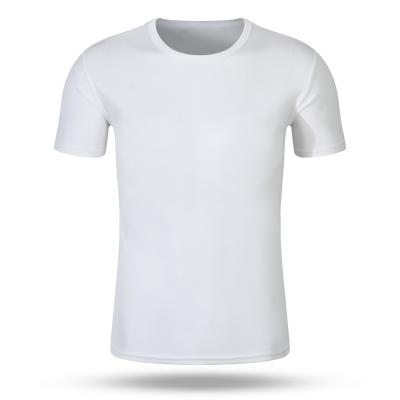 China 100% Polyester Women Mesh White Cheap Anti-Shrink Summer Round Neck Short Sleeve Anti-Shrink T-Shirts Plus Size Women's White T-shirt Wholesale for sale