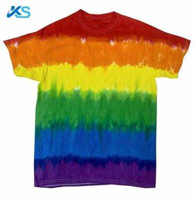 China Tie Dye Anti-Shrink Anti-Shrink 100% Cotton Soft Elastic Custom Normal Normal Printing T Shirt For Men for sale