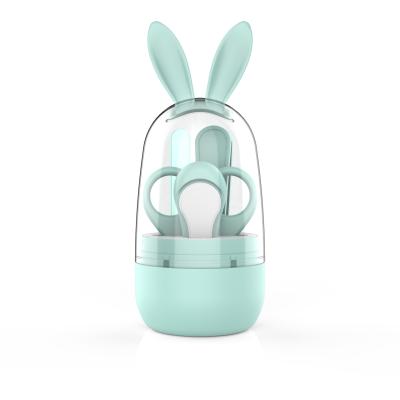 China Eco-friendly Baby Rabbit Shape Stainless Steel 6 Pieces Professional Manicure Care Body Manicure Kit for sale