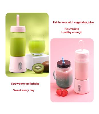 China 380ML Car electric glass tomato juicer with silica gel handle jucer machine fruit juicer for sale