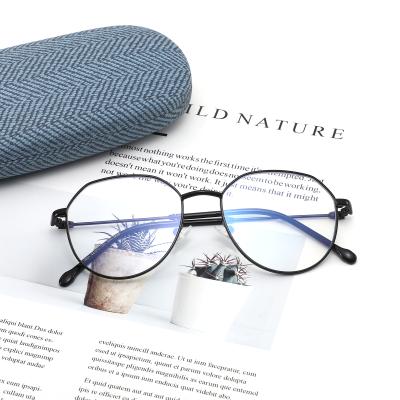 China Anti Blue Light Anti Ray Optical Glasses Fashion Glass Eyewear Frame Blue Metal Frame Blocking Optical Glasses for sale