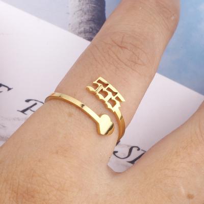 China Browsing Style/Fashionable/Cute New Lucky Number Heart Pattern Ring Angel Ring Accessories Fashion Adjustable Opening Ring For Women for sale